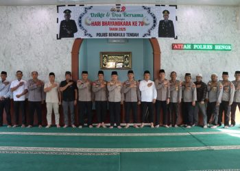 Polres Bengkulu Tengah Gelar Dzikir dan Doa Bersama Sambut HUT Bhayangkara ke-79