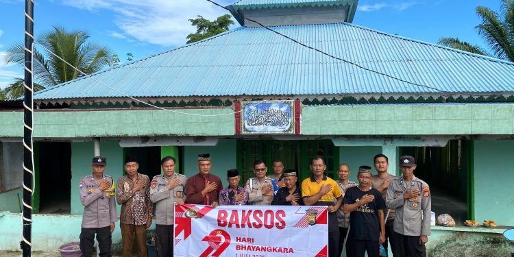 Polsek Taba Penanjung Polres Bengkulu Tengah Gelar Bakti Sosial Religi Sambut HUT Bhayangkara ke-79