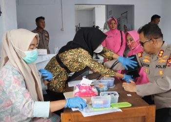 Polres Bengkulu Tengah Gelar Donor Darah Sambut Hari Bhayangkara ke-79