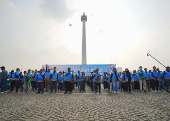 Hadiri Apel Ojol Kamtibmas, Kapolri Ajak Bersinergi Jaga Kamtibmas
