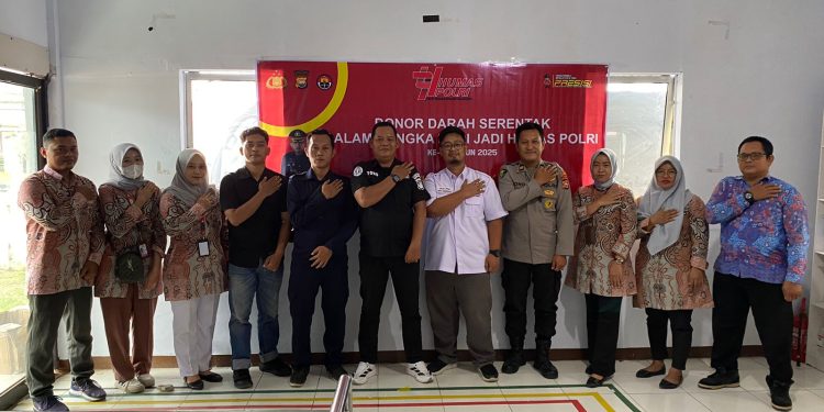 Polres Bengkulu Tengah Gelar Donor Darah Peringati Hari Jadi Humas Polri ke-74