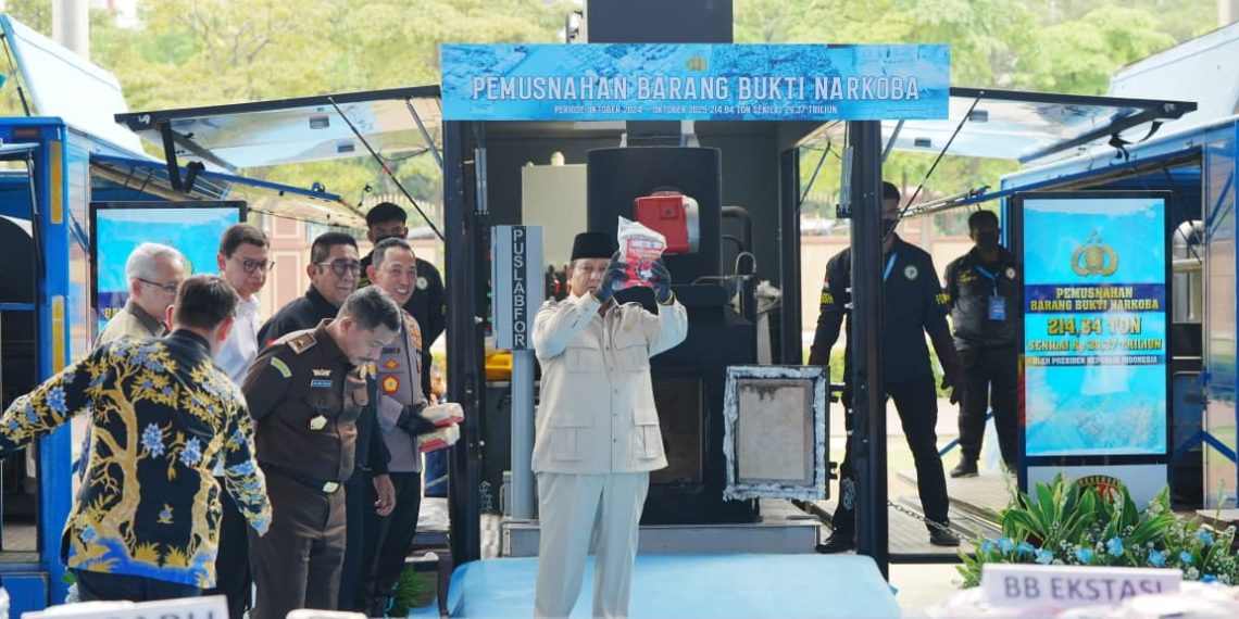 Presiden Pimpin Pemusnahan 214,84 Ton Narkoba oleh Polri, Kapolri: Tindak Lanjut Asta Cita