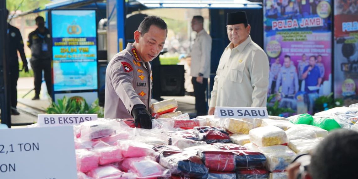 Prabowo Apresiasi Upaya Polri Cegah Peredaran Narkoba di RI