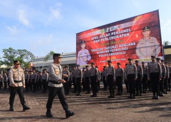 Polda Bengkulu Gelar Apel Siaga Tanggap Darurat Bencana Hidrometeorologi