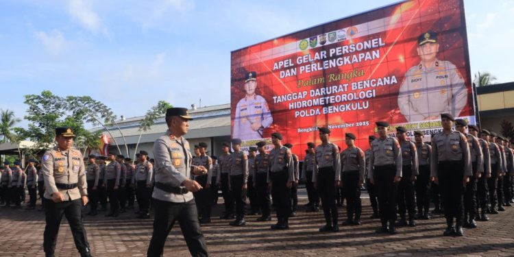 Polda Bengkulu Gelar Apel Siaga Tanggap Darurat Bencana Hidrometeorologi