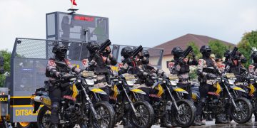 Polri Peragakan Model Pelayanan Unjuk Rasa Terbaru pada Apel Kasatwil 2025, Dirsamapta: “Semua Tindakan Harus Sesuai Prosedur dan Berbasis HAM”
