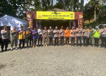 Kapolda Bengkulu Cek kesiapan Pos Pelayanan  Liku Sembilan dan Pos Terpadu Pintu Tol Polres Bengkulu Tengah