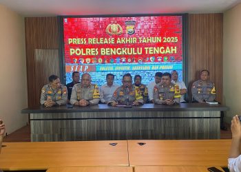 Press Rilis Akhir Tahun Polres Bengkulu Tengah Sampaikan Capaian Kinerja Tahun 2025