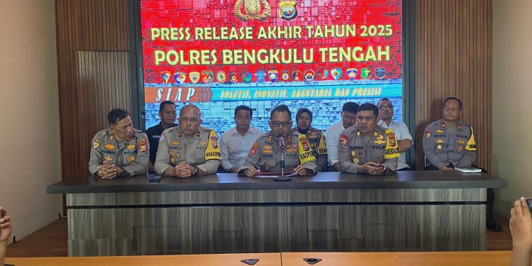 Press Rilis Akhir Tahun Polres Bengkulu Tengah Sampaikan Capaian Kinerja Tahun 2025