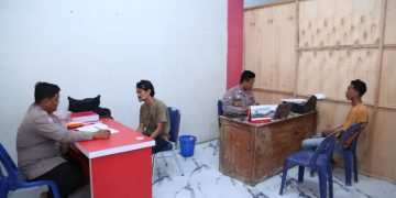 *Demi Pelayanan Kepolisian Berjalan Maksimal, Polsek Karang Baru Buka Pos Pelayanan Sementara di Ruko*