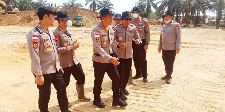 Kapolda Aceh Tinjau Kesiapan Lahan Huntap di Aceh Tamiang