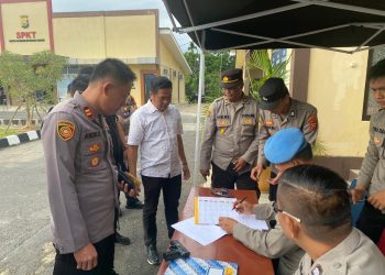 Polres Bengkulu Tengah Gelar Pemeriksaan Senjata Api Dinas