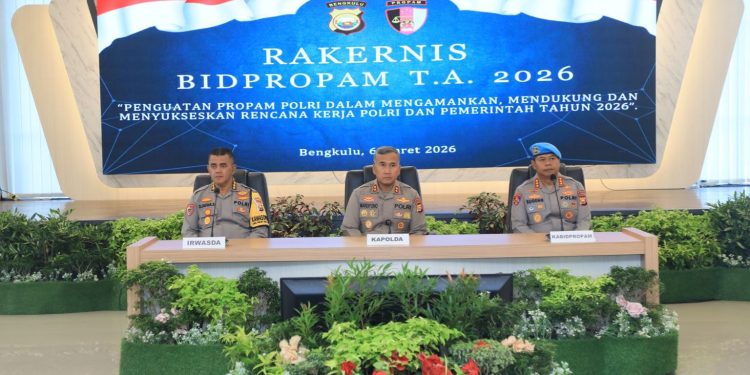 *Kapolda Bengkulu Pimpin Pembukaan Rakernis Bidpropam Polda Bengkulu T.A 2026 : Tekankan Penguatan Propam dalam Mengamankan Stabilitas Kamtibmas*