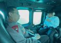 Cek Kesiapan Arus Mudik Pelabuhan Merak, Kapolri, Panglima hingga Menko PMK Patroli Naik Heli