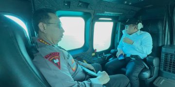 Cek Kesiapan Arus Mudik Pelabuhan Merak, Kapolri, Panglima hingga Menko PMK Patroli Naik Heli