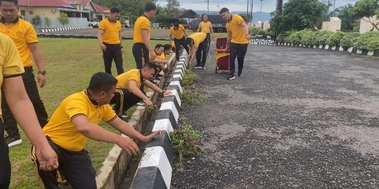 Polres Bengkulu Tengah Gelar Kurve di seputaran Mako